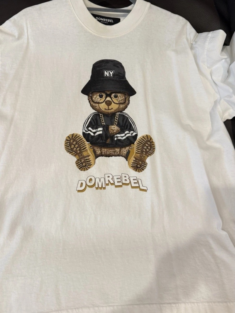 DOMREBEL White Men’s Logo Teddy T-Shirt